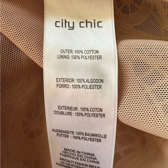 City Chic Fancy Free Cream Lace Midi Dress Cocktail Wedding Sz L/20 - Picture 8 of 10